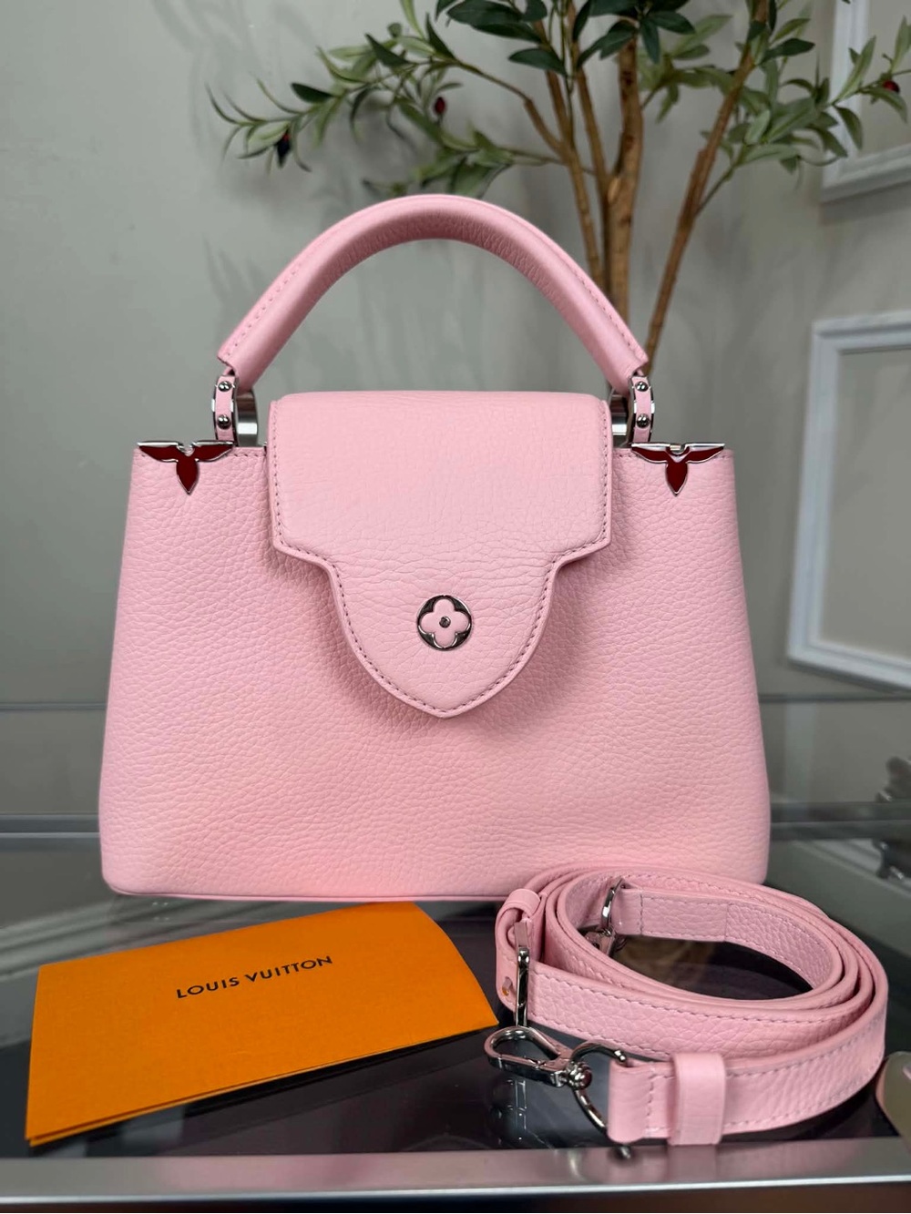 Louis Vuitton Pink Pebbled Leather Top-Handle Satchel